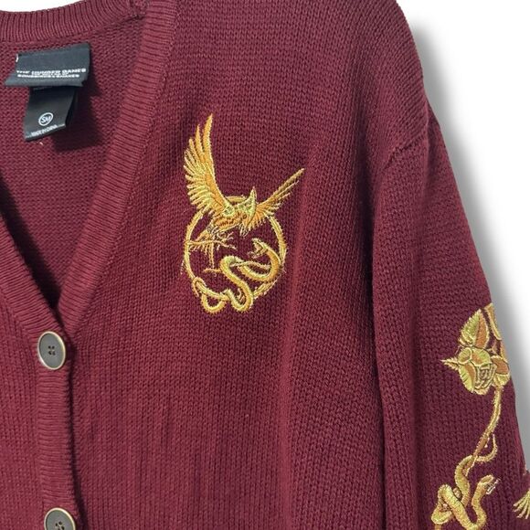 Hot Topic Hunger Games Ballad of SongbirdsSnakes Embroidered Cardigan Size Small - Picture 8 of 10
